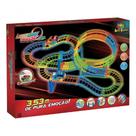 Pista de Carrinho 3,53m carro com Luz Looping Pista Elevada