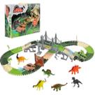 Pista de Carrinhos de Dinossauros Corrida Racer Ramp Carro Brinquedo Circuito Turbo Radical Run - Dony Toys