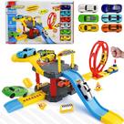 Pista de Carrinhos Infantil de Montar com Lançador Looping e 6 Carrinhos na Caixa Pista de Carrinhos Infantil de Montar com Lançador Looping e 6 Carrinhos na Caixa