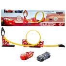 Pista De Corrida C/ Looping E 2 Carros Pull Back Disney Carros - Toyng