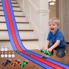 Pista de Corrida JAESITETER de 3 pistas, 4,5 m, flexível, com ventosas