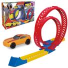 Pista De Corrida Race Looping Duplo Colorida 2 Voltas Com Carrinho - Samba Toys