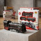 Pista de Trem Locomotiva com Luz e Som 67,5cm DMT5373 DM Toys Original com 2 Vagões Pista de Trem Locomotiva com Luz e Som 67,5cm DMT5373 DM Toys Original com 2 Vagões