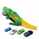 Pista Dinossauro 2 em 1 Caminhão Cegonha Brinquedo com Rampa Corrida