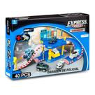Pista Garagem De Policial Express Wheels Com 40 Peças