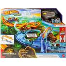 Pista Hot Wheels Racerverse Spinossaurus vc Velociraptor Jurassic World Rebirth Mattel
