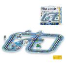 Pista Puzzle Divertido Policia 47 Pecas a Corda DM Toys Brinquedo Infantil Recreativo