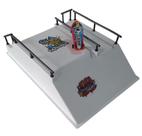 Pista Skate Half Radical Branca Com Skatinho Dedo Manobras - Tk Toys