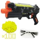 Pistola Blaster YTSWELE com Óculos - 110 FPS - 100 Dardos - Compatível com Nerf Hyper