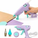 Pistola Cola Quente Lilás 80W Bivolt com 2 Bicos para Reparos e Trabalhos Manuais Base Silicone