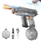 Pistola de água elétrica com sucção automática e focinho intermitente 800 CC de grande capacidade, 26-32 pés de longo alcance, 2 modos (automático/manual), para crianças e adultos, brincadeiras internas e externas (preta)