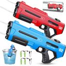 Pistola de Água Elétrica Hugeway com 3 Modos, Alcance de 9 a 10 m, Kit com 2 Unidades