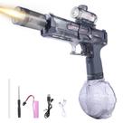 Pistola de água elétrica Sidypro Long Range com luz LED preta