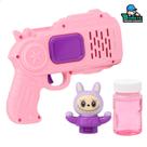 Pistola de Bolhas Infantil 19cm com Boneco Removível + Líquido Diversão Garantida