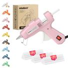 Pistola de cola quente ROMECH 20W Mini com 30 bastões de cola para artesanato (rosa)