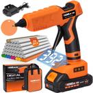 Pistola de cola sem fio THINKWORK 20V 100W com 32 bastões de cola e acessórios