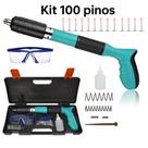Pistola de Fixação Finca Pino para Drywall e Gesso com 100 Pinos Kit Completo com Acessórios Uso Profissional Construção
