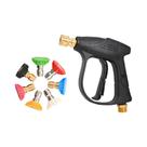 Pistola De Lavagem De Alta Pressão M22 De 14mm Com 5 Bicos De Espuma E Engate Rápido De 1/4 Para