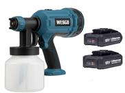 Pistola De Pintura 18v 2 Bateria 2ah Wesco WS2342.9 Pistola De Pintura 18v 2 Bateria 2ah Wesco WS2342.9
