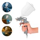 PISTOLA DE PINTURA 600ml COM PULVERIZAÇÃO AJUSTÁVEL BICOS 1.2 mm, 1.5 mm, 1.8 mm LWJ1997