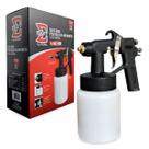 Pistola De Pintura Ar Direto Com Copo 650ml 40psi Com 2 Bicos De Pintura 1,3mm Para Compressor Tufão