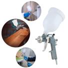 Pistola de Pintura Pneumática Profissional Industrial de Alta Precisão com 3 Bicos Intercambiáveis Ajustável