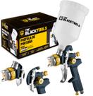 Pistola De Pintura Profissional Automotiva Alta Pressão Hvlp 600ml Btpp600n The Black Tools