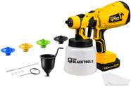 Pistola De Pintura Pulverizadora Portátil Hvlp Tinta 1000ml 5 Bicos 21v Acessórios The Black Tools