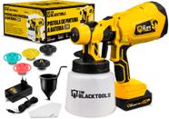 Pistola De Pintura Pulverizadora Portátil Hvlp Tinta 1000ml 5 Bicos 21v Acessórios The Black Tools