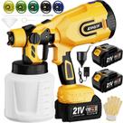 Pistola de Pintura Sem Fio Zekkip 21V 1200 ml com 2 Baterias
