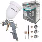 Pistola de pintura tipo gravidade com 3 bicos e caneca 600 ml - 5731455