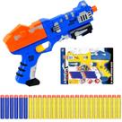 Pistola Nerf Lança Dardos de Espuma com Pressão + 26 Dardos