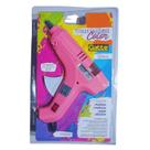 Pistola para Cola Quente Color Rosa Grande 11mm Gatte 40w Bivolt Botão Liga/Desliga