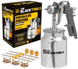 Pistola Pintura Sucção 1000ml 3 Bicos 1.2 1.5 1.8 - Btpt1100 Profissional The Black Tools