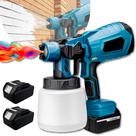 Pistola Pulverizadora Pintura Portátil 48v Sem Fio 2 Baterias Linha Premium