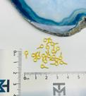 Pitao 8X4Mm Banho de Ouro 18K - 20 Peças