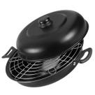 Pizza Grill e Churrasqueira Antiaderente 30cm Preto Nacional