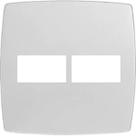 Placa 1+1 Posto Horizontal Branco - Blux Home