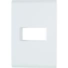 Placa 1 Posto Horizontal 4x2 Tramontina Liz Branca 120 Unidades
