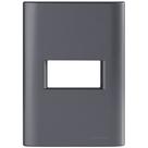 Placa 1 Posto Horizontal Tramontina Giz com Suporte Onix Metalizado Tramontina Placa 1 Posto Horizontal Tramontina Giz com Suporte Onix Metalizado Tramontina