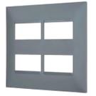 Placa 2 + 2 posto 4x4 cinza 618514cz pial plus+ Placa 2 + 2 posto 4x4 cinza 618514cz pial plus+