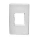 Placa 2 Módulos Centrais Com Suporte 4x2 Stella Steck Branco