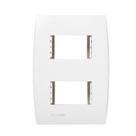 Placa 2 Posto Horizontal 4x2 + Suporte Ilus Siemens Soprano