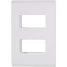 Placa 2 Postos Afastadas Vertical 4x2 Liz Branca Tramontina 57106006 Placa 2 Postos Afastadas Vertical 4x2 Liz Branca Tramontina 57106006