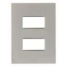 Placa 2 Postos Separados 4X2 Prata Step 2Cl0N437223Br Abb Placa 2 Postos Separados 4X2 Prata Step 2Cl0N437223Br Abb