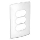 Placa 3 Módulos Separados Nereya Sugar Gloss 4" X 2" - Legrand