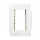 Placa 3 Posto 4x2 + Suporte Branco Ilus Siemens Soprano