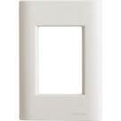 Placa 3 Postos 4x2 Tramontina Giz Branca Soft Touch com Suporte Placa 3 Postos 4x2 Tramontina Giz Branca Soft Touch com Suporte