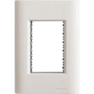 Placa 3 Postos 4x2 Tramontina Giz Branca Soft Touch Com Suporte