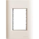 Placa 3 Postos 4x2 Tramontina Giz Branca Soft Touch Suporte Tramontina